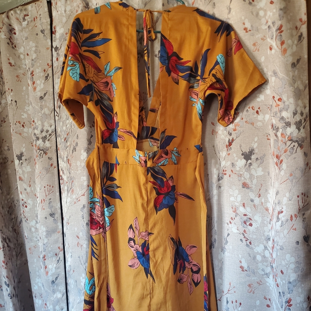 Floral Mustard Dress